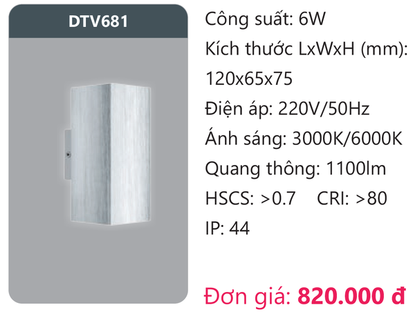 Đèn Led chiếu vách Duhal DTV681