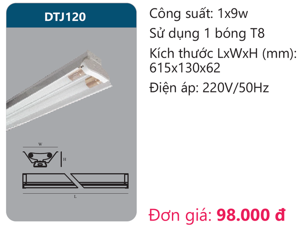 Đèn Led công nghiệp choá sơn tĩnh điện Duhal DTJ120