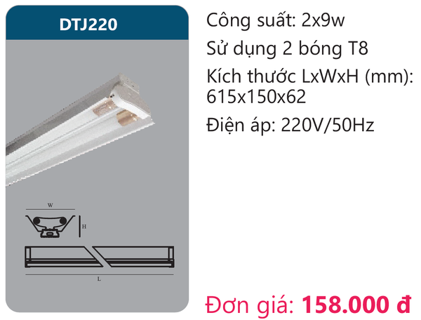 Đèn Led công nghiệp choá sơn tĩnh điện Duhal DTJ220