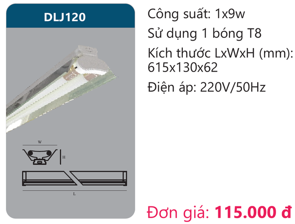 Đèn Led công nghiệp choá phản quảng Duhal DLJ120