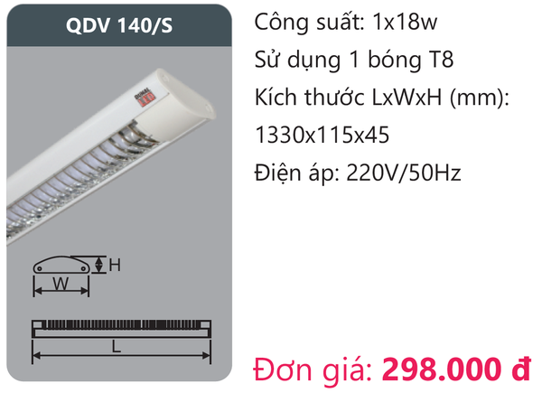 Đèn led ốp trần siêu mỏng Duhal QDV 140/S