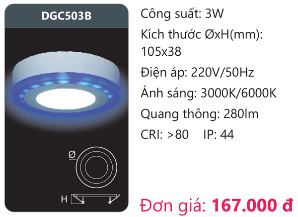 Đèn Led panel Duhal DGC503B