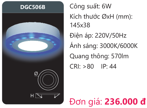 Đèn Led panel Duhal DGC506B