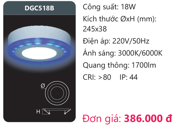 Đèn Led panel Duhal DGC518B