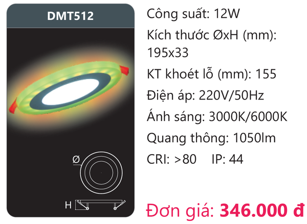 Đèn Led panel màu Duhal DMT512