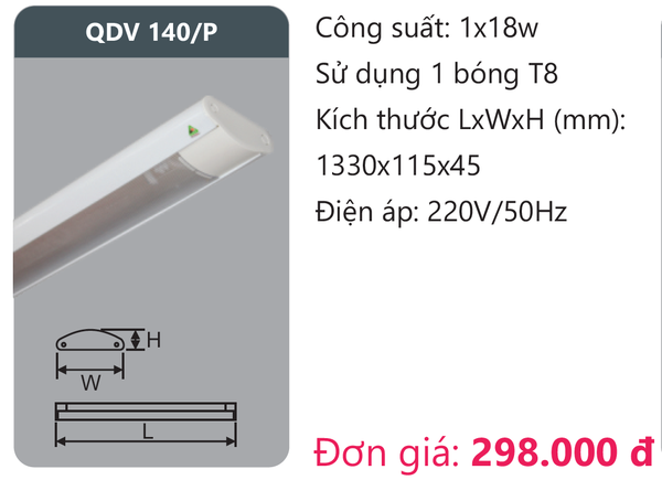 Đèn led ốp trần siêu mỏng Duhal QDV QDV 140/P