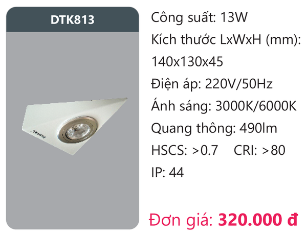 Đèn led trang trí tủ kính Duhal DTK813