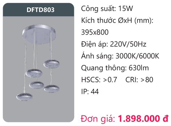 Đèn Led treo thả trần nhà DFTD803