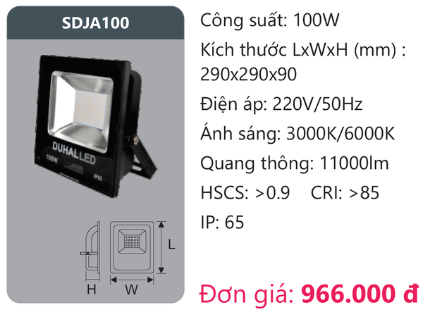 Đèn pha led Duhal SDJA100