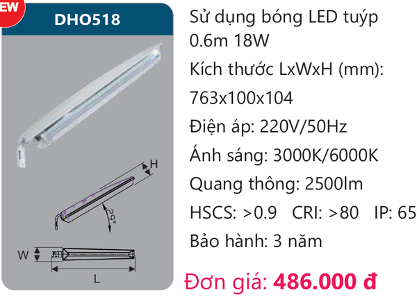 Đèn đường Led Duhal cao cấp DHO518