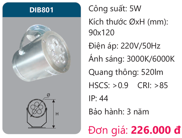 Đèn Led chiếu điểm DIB801