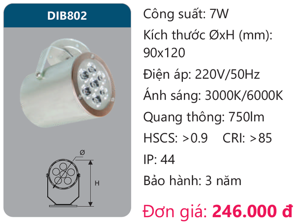 Đèn Led chiếu điểm DIB802