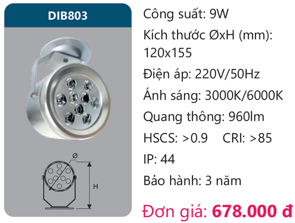 Đèn Led chiếu điểm DIB803