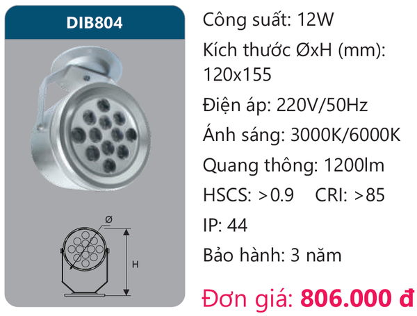 Đèn Led chiếu điểm DIB804