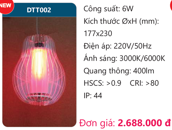 Đèn Led treo thả trần nhà DTT002