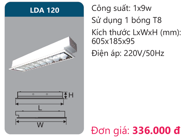 Máng đèn Duhal LDA 120