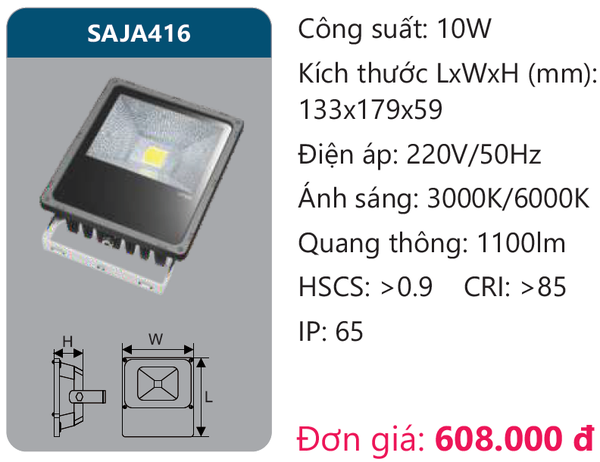 Đèn pha led Duhal SAJA416