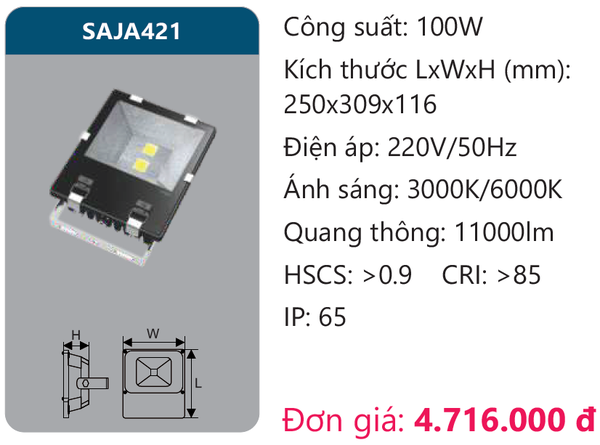 Đèn pha led Duhal SAJA421