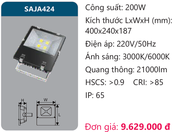 Đèn pha led Duhal SAJA424