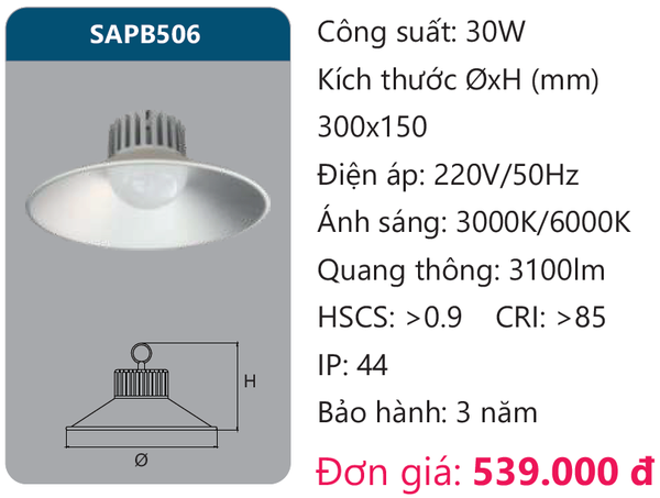 Đèn Led công nghiệp Duhal SAPB506