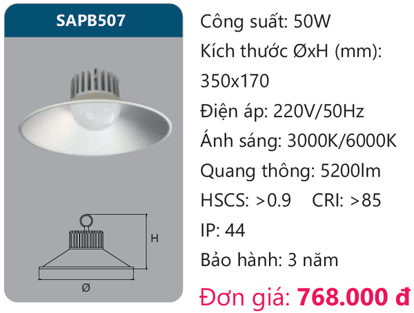 Đèn Led công nghiệp Duhal SAPB507