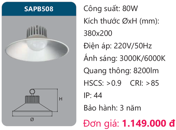 Đèn Led công nghiệp Duhal SAPB508