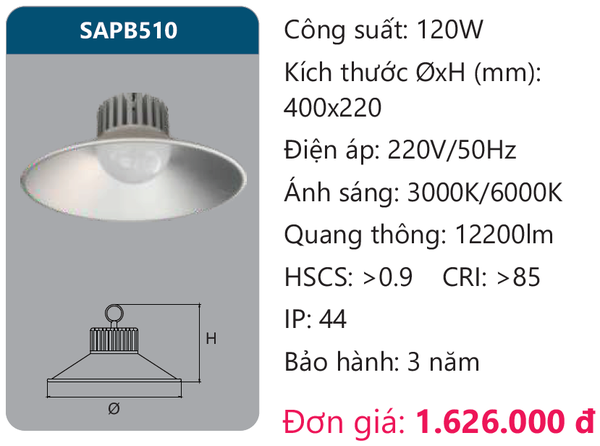 Đèn Led công nghiệp Duhal SAPB510