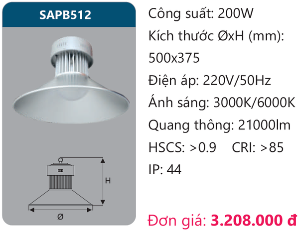 Đèn Led công nghiệp Duhal SAPB512