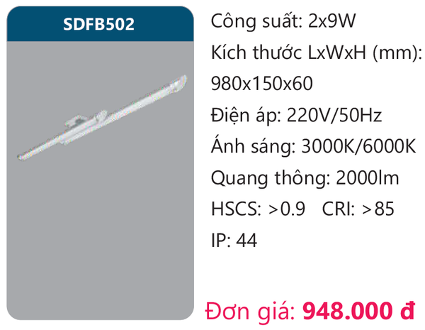 Đèn Led ốp trần Duhal SDFB502