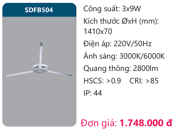 Đèn Led ốp trần Duhal SDFB504