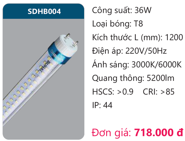 Đèn Led tuýp Duhal SDHB004