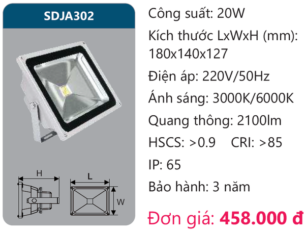 Đèn pha led Duhal SDJA302