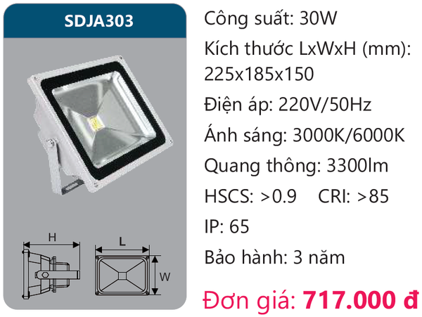 Đèn pha led Duhal SDJA303