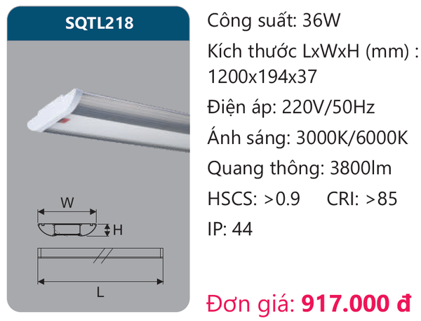 Đèn Led ốp trần gắn nổi Duhal SQTL218