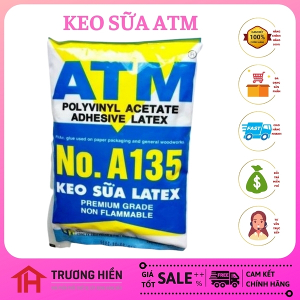 Keo sữa dán giấy dán tường dán da simili đa năng ATM