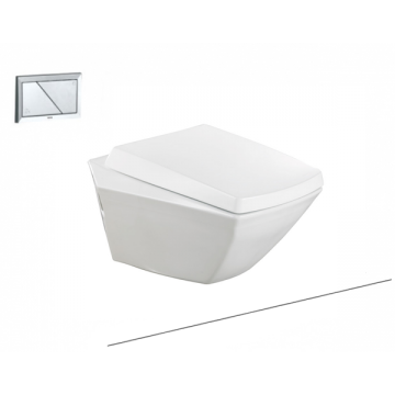 Bàn cầu treo tường JEWELHEX, nắp đóng êm TC375CVK  TOTO-CW682