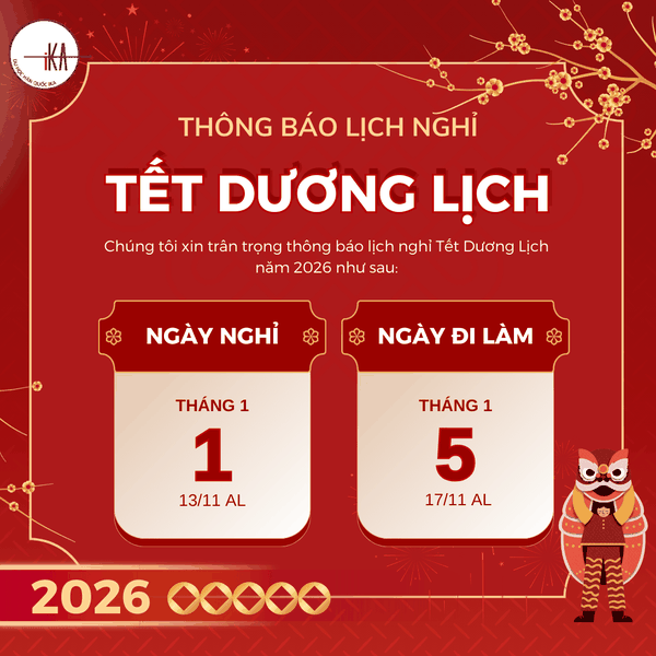 THÔNG BÁO NGHỈ LỄ DƯƠNG LỊCH 2026 🎉