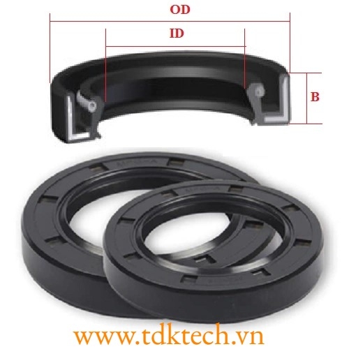 Oil seal 90x125x15 , phốt dầu 90x125x15 , phớt chắn dầu 90x125x15 , phốt lò xo 90x125x15 mm vật liệu cao su NBR, chịu nhiệt đến 125°C