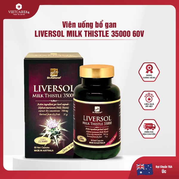 Viên uống thải độc gan Dr Natural Liversol Milk Thistle 35000