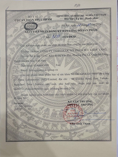 Viên Uống Bổ Não NUTRI GINKGO 9000 (30 Viên)