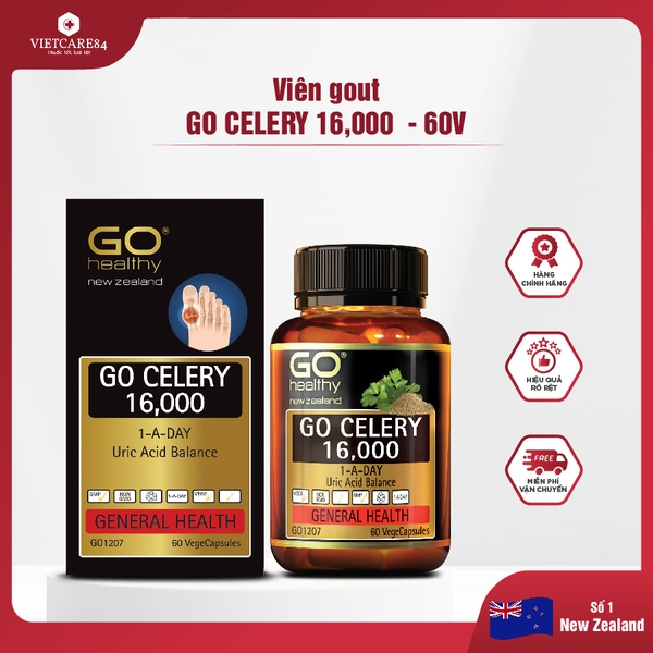 Viên gút GO CELERY 16,000 New Zealand 60 viên