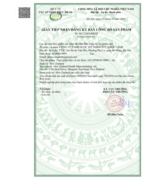 Bổ não New Zealand GO Ginkgo 9000 30 viên