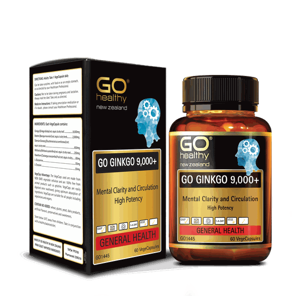 Bổ Não Ginkgo New Zealand GO Ginkgo 9000+ hộp 60 viên
