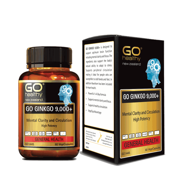 Bổ Não Ginkgo New Zealand GO Ginkgo 9000+ hộp 60 viên