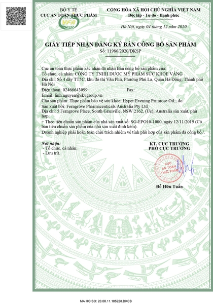 Viên uống Bổ Sung Nội Tiết Hyper Evening Primrose Oil 180 viên