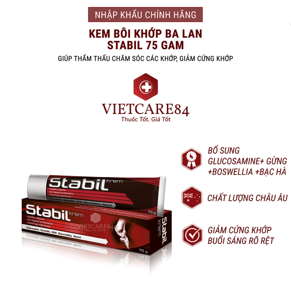 Kem bôi hỗ trợ giảm đau khớp Stabil 75g