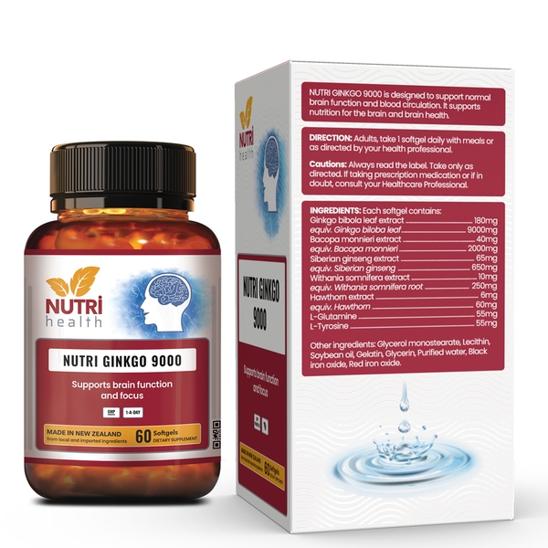 Viên Uống Bổ Não NUTRI GINKGO 9000 (60 Viên)