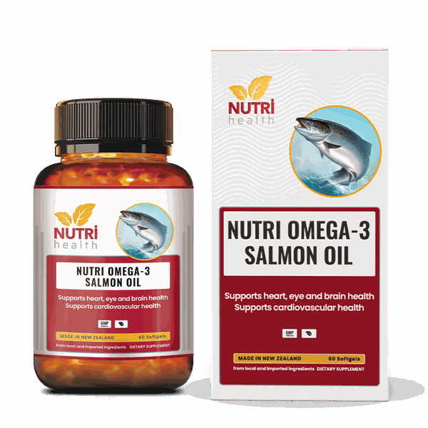 Viên Dầu Cá Hồi New Zealand Nutri Omega-3 Salmon Oil 60 Viên