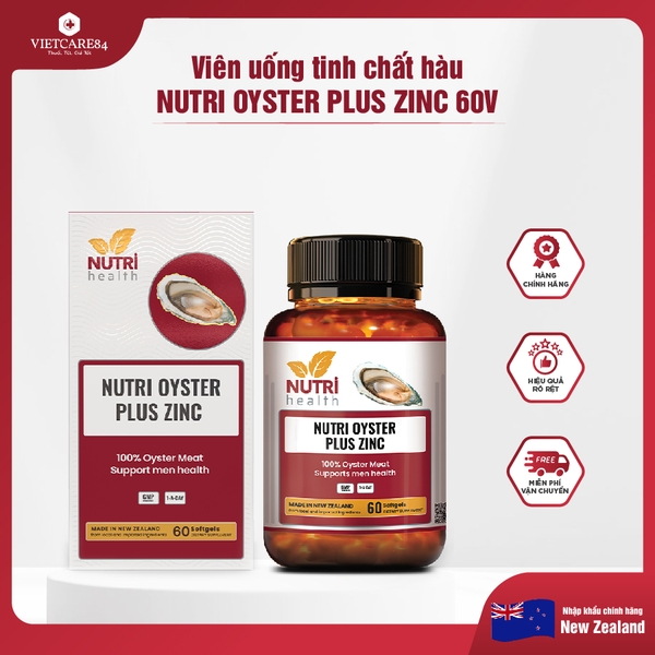 Viên Uống Tinh Chất Hàu NUTRI OYSTER PLUS ZINC 60 Viên