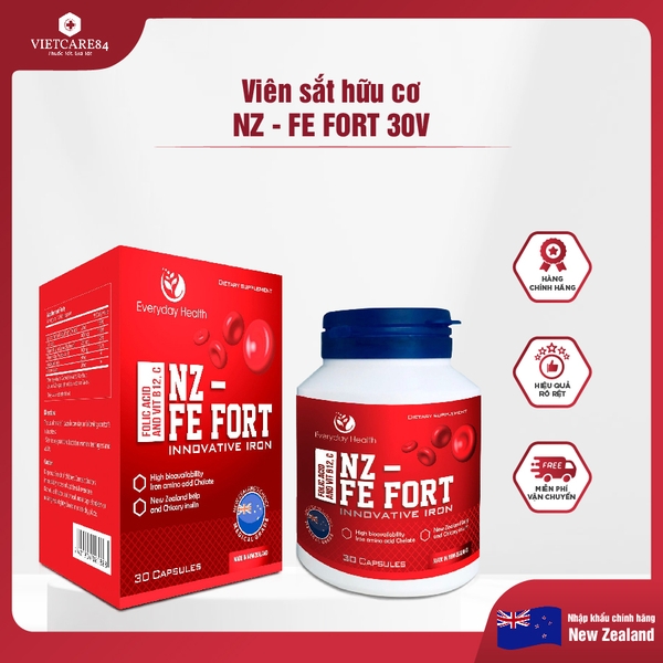 Viên Sắt Hữu Cơ NZ- FE FORT